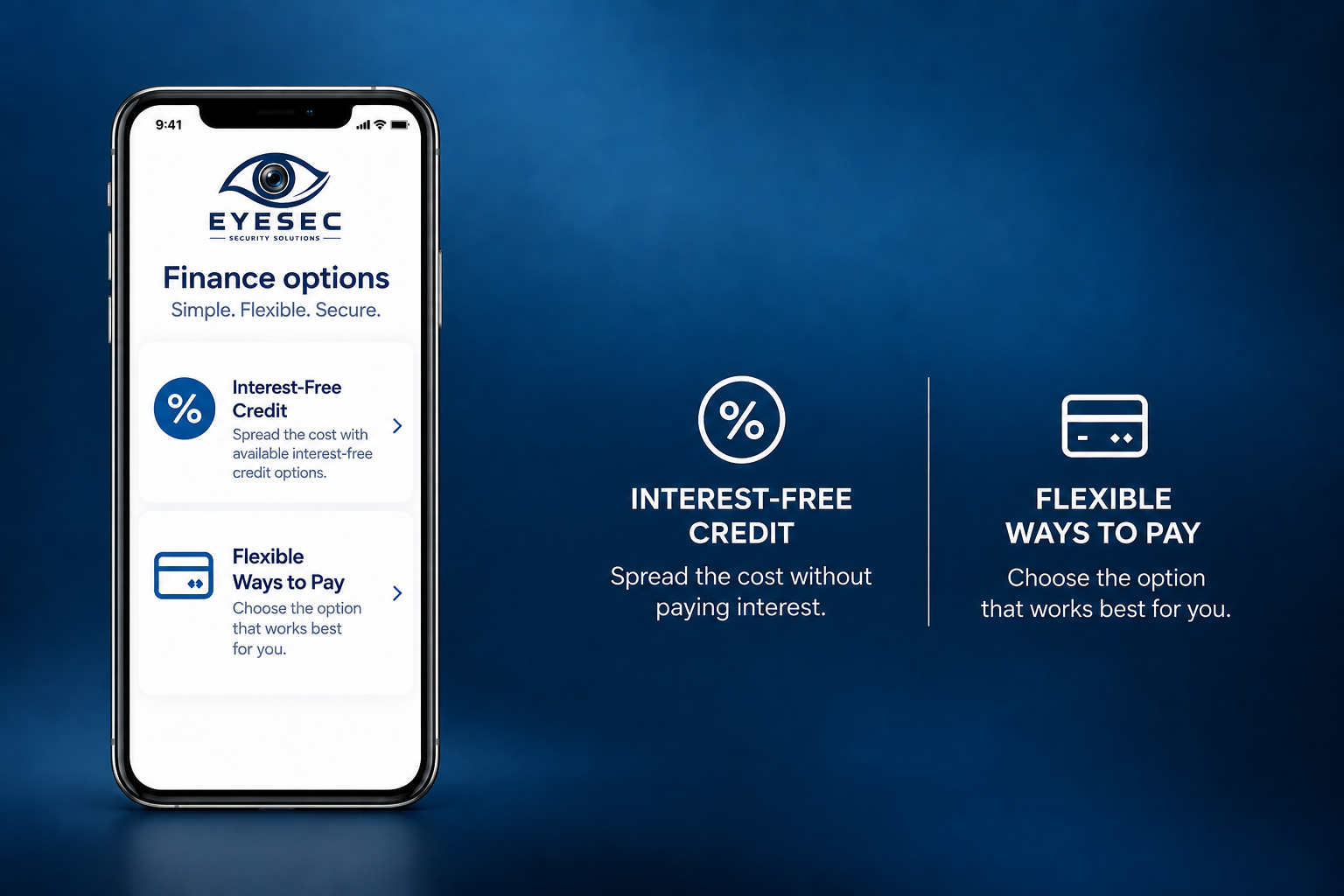 Eyesec finance options: interest-free credit and flexible ways to pay